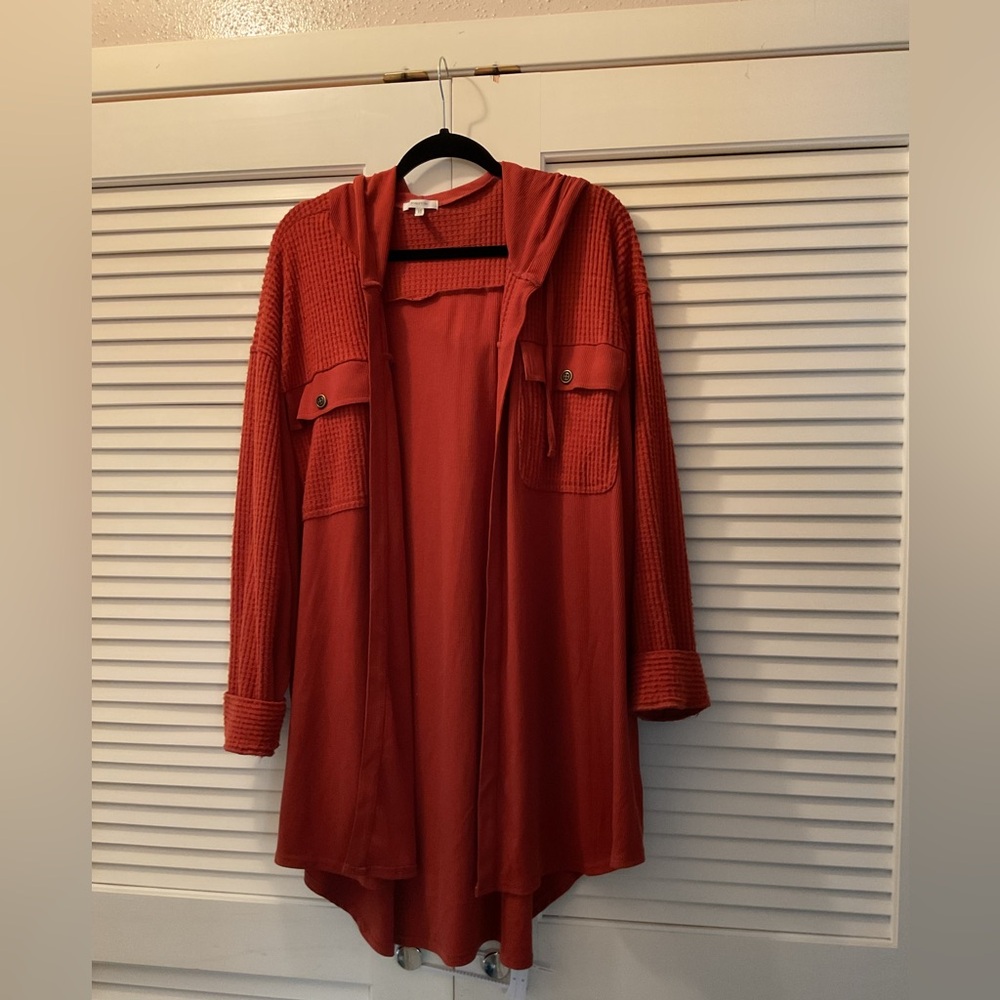 Maurices Textured Rust Cardigan